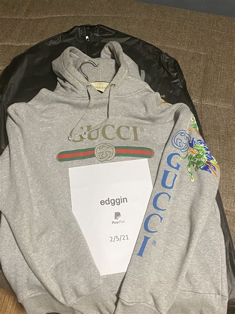 gucci dragon hoodie grailed